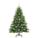 Kunstigt juletræ med 150 LED'er Grøn 120 cm PE og PVC
