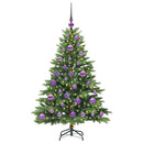 Kunstigt juletræ med 150 LED'er Grøn 120 cm PE og PVC