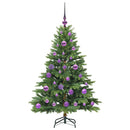Kunstigt juletræ med 150 LED'er Grøn 120 cm PE og PVC