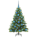 Kunstigt juletræ med 150 LED'er Grøn 120 cm PE og PVC
