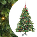 Kunstigt juletræ med 150 LED'er Grøn 120 cm PE og PVC