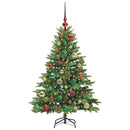 Kunstigt juletræ med 150 LED'er Grøn 120 cm PE og PVC