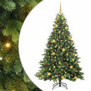 Kunstigt juletræ med 300 LED'er Grøn 180 cm PE og PVC