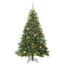 Kunstigt juletræ med 300 LED'er Grøn 180 cm PE og PVC