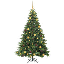 Kunstigt juletræ med 300 LED'er Grøn 180 cm PE og PVC