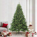 Kunstigt juletræ med 300 LED'er Grøn 240 cm PE og PVC