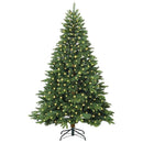 Kunstigt juletræ med 300 LED'er Grøn 240 cm PE og PVC
