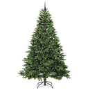 Kunstigt juletræ med 300 LED'er Grøn 240 cm PE og PVC