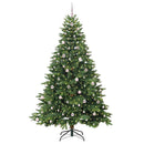 Kunstigt juletræ med 300 LED'er Grøn 240 cm PE og PVC