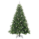 Kunstigt juletræ med 300 LED'er Grøn 240 cm PE og PVC