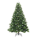 Kunstigt juletræ med 300 LED'er Grøn 240 cm PE og PVC