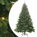Kunstigt juletræ med 300 LED'er Grøn 240 cm PE og PVC