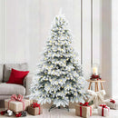Kunstigt juletræ med 300 LED'er Hvid 210 cm PE og PVC