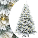 Kunstigt juletræ med 300 LED'er Hvid 210 cm PE og PVC