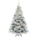 Kunstigt juletræ med 300 LED'er Hvid 210 cm PE og PVC