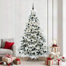 Kunstigt juletræ med 300 LED'er Hvid 210 cm PE og PVC