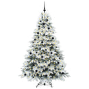 Kunstigt juletræ med 300 LED'er Hvid 210 cm PE og PVC