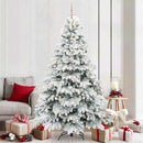 Kunstigt juletræ med 300 LED'er Hvid 210 cm PE og PVC