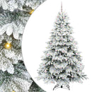 Kunstigt juletræ med 300 LED'er Hvid 210 cm PE og PVC