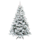 Kunstigt juletræ med 300 LED'er Hvid 210 cm PE og PVC