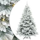 Kunstigt juletræ med 300 LED'er Hvid 210 cm PE og PVC