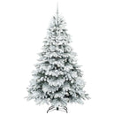 Kunstigt juletræ med 300 LED'er Hvid 210 cm PE og PVC