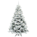 Kunstigt hængslet juletræ 210 cm 300 LED'er Varm hvid PE og PVC