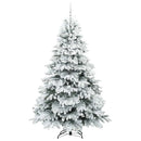 Kunstigt hængslet juletræ 210 cm 300 LED'er Varm hvid PE og PVC