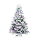 Kunstigt juletræ med 300 LED'er Hvid 210 cm PE og PVC