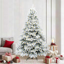 Kunstigt juletræ med 300 LED'er Hvid 240 cm PE og PVC
