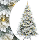 Kunstigt juletræ med 300 LED'er Hvid 240 cm PE og PVC