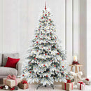 Kunstigt juletræ med 300 LED'er Hvid 240 cm PE og PVC