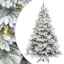 Kunstigt juletræ med 300 LED'er Hvid 240 cm PE og PVC
