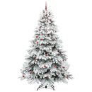 Kunstigt juletræ med 300 LED'er Hvid 240 cm PE og PVC