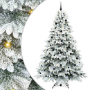 Kunstigt juletræ med 300 LED'er Hvid 240 cm PE og PVC