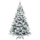 Kunstigt juletræ med 300 LED'er Hvid 240 cm PE og PVC