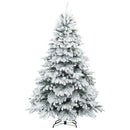 Kunstigt juletræ med 300 LED'er Hvid 240 cm PE og PVC