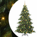 Kunstigt Hinged Juletræ med 300 LED'er Grøn 180 cm PVC og Stål