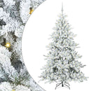 Kunstigt Hinged Juletræ Grøn og hvid 180 cm PVC