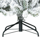 Kunstigt Hinged Juletræ med 300 LED'er Hvid 240 cm PVC og Stål