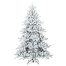 Kunstigt Hinged Juletræ med 300 LED'er Hvid 240 cm PVC og Stål