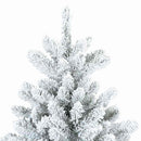 Kunstigt Hinged Juletræ med 300 LED'er Hvid 240 cm PVC og Stål