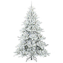 Kunstigt Hinged Juletræ med 300 LED'er Hvid 240 cm PVC og Stål