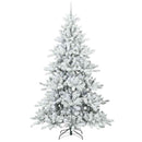 Kunstigt Hinged Juletræ med 300 LED'er Hvid 240 cm PVC og Stål