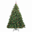 Kunstigt juletræ med 300 LED'er Grøn 210 cm PE og PVC