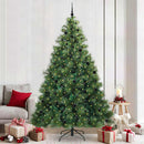 Kunstigt juletræ med 300 LED'er Grøn 240 cm PE og PVC