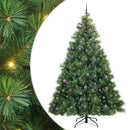 Kunstigt juletræ med 300 LED'er Grøn 240 cm PE og PVC