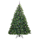 Kunstigt juletræ med 300 LED'er Grøn 240 cm PE og PVC