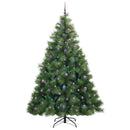 Kunstigt juletræ med 300 LED'er Grøn 240 cm PE og PVC