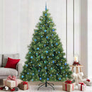Kunstigt juletræ med 300 LED'er Grøn 240 cm PE og PVC